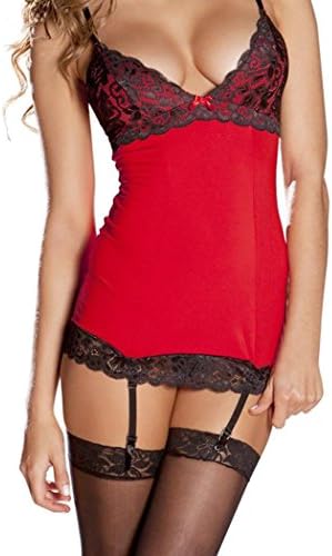 FINEJO Women Sexy Lingerie Lace Dress Underwear Babydoll Sleepwear G-string Stocking