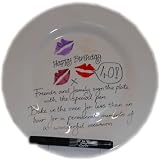 Review Dreamair  / 40th Birthday Gift Lips Signature Plate (Round)