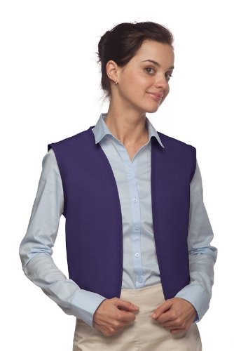 Hickory Ridge 740NP No Pocket Unisex Uniform Vest, Purple, Large