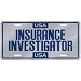 New " Usa Insurance Investigator " License Plate Occupations