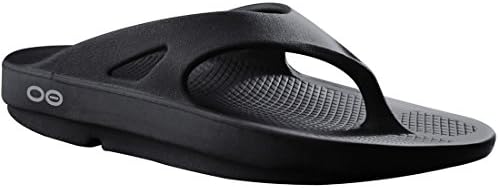 Oofos Unisex Ooriginal Thong Sandal, Black, M2W4