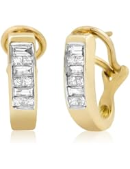 14k YELLOW GOLD WOMENS EARRING LE-839 DIAMOND 0.5CT TW