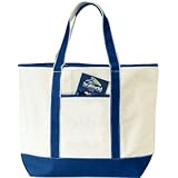 Deluxe Canvas Tote Bag, Royal