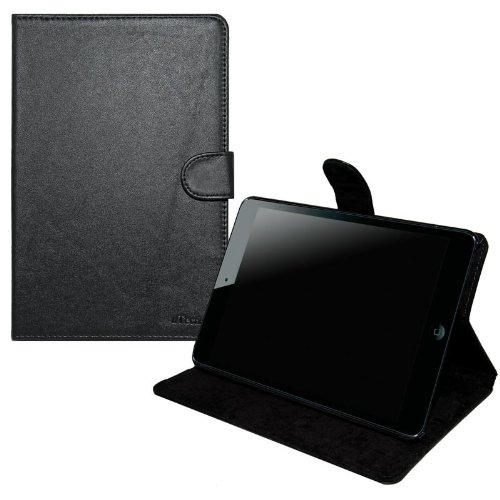 uTection BASIC Apple iPad Mini 1 2 Étui en cuir | Stand Dormez fonction de réveil | Noir