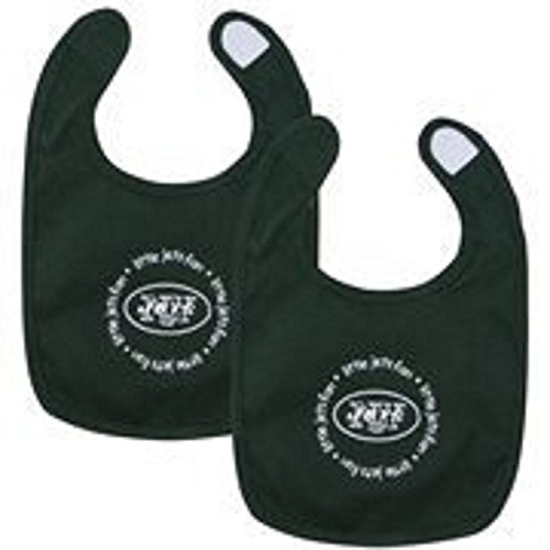 Baby Fanatic Team Color Bibs, New York Jets, 2-Count (Discontinued by Manufacturer)