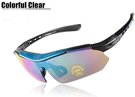 Bicycle riding glasses polarizing glasses 5 groups of lenses hunting safty glasses (Blue&Black)