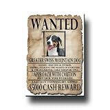 Greater Swiss Mountain Dog Wanted Fridge Magnet