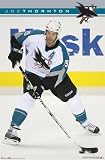 San Jose Sharks (Joe Thornton) Gold Wood-Mounted Sports Poster Print - 24" X 36"
