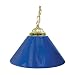 Trademark Plain Blue 14 Inch Single Shade Bar Lamp - Brass Hardware, Blue