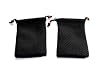 Soft Pouch Carrying Case with Neck Strap - Black (2 Pack)