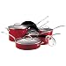 KitchenAid Gourmet Reserved 12-Piece Hard-Anodized Cookware Set, Red