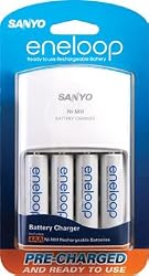 eneloop 4 pack AA with MQNO6 Charger