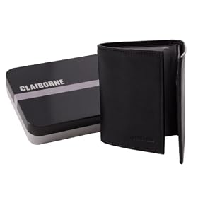 Mens Claiborne Genuine Leather Trifold Wallet