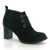 Hush Puppies Lover Black Suede Womens Boots