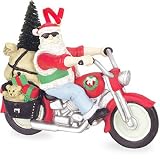 3.5 Santa Claus Riding A Motorcycle Christmas Ornament