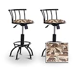 2 24"-29" Wildlife Animals Themed Fabric Seat Black Adjustable Specialty /  ....