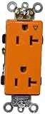 Morris 81919 Isolated Ground Decorative Duplex Receptacle, 20 Amp Current, 125V, Orange [並行輸入品]