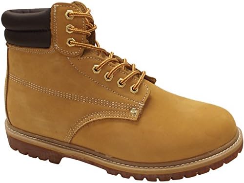 Krown Men's / Women's Unisex 6" Oil Resistant Leather Nubuck Work Boots Sz 5-13 (6 (Men's) / 7.5 (Women's))