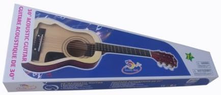 Natural Hardwood 30" Thin Fret and Lower String Acoustic Guitar for Beginners