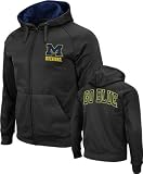 Michigan Wolverines Charcoal Bootleg Full-Zip Fleece Hooded Sweatshirt
