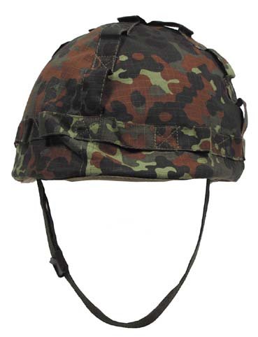 US Helm mit Stoffbezug Softair Paintball flecktarn