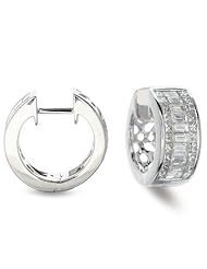 14K White Gold 1.58cttw Round Diamond Earring