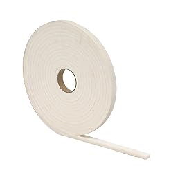 M-D Building Products 2733 High Density Foam Tape, 3/16-by-3/8-Inch-by-17 feet, Closed Cell, White
