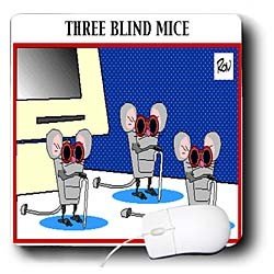 Londons Times Funny Animals Cartoons - Three Blind Mice - Mouse Pads