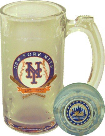 New York Mets 13 Oz. Glass Sports Mug