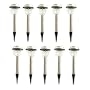 10 PREMIUM STAINLESS STEEL GARDEN SOLAR LIGHTS