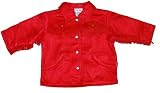 LeTop Fringed Faux Red Suede Cowgirl Jacket
