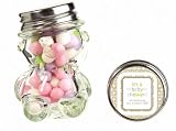 Baby Keepsake: Brown Its a Baby Shower Design Personalized Teddy Bear Glass Candy Jar (Set of 24)
