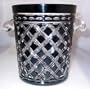 9" High Black Sapphire Cased Crystal Ice/Champagne Bucket