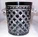 Kitchen & Housewares : BLACK SAPPHIRE CHAMPAGNE BUCKET - BLACK SAPPHIRE COLLECTION HAND CUT 24% CASED BLACK CRYSTAL CHAMPAGNE BUCKET