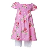 Little Girl Boutique Clothing PINK FLOWER Outfit FLAPDOODLES 4-6X