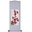 EXP Handmade Spring Plum Blossom Scroll Wall Art Painting