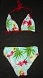 Girls 7-16 2-piece Swimwear Triangle Top Bikini Aqua Tropical