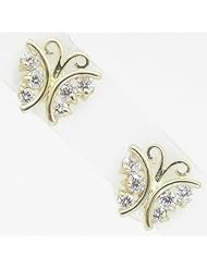 Kids 14K solid gold earrings fancy stud hoop huggie ball fashion dangle swa...