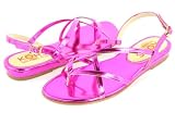 MICHAEL KORS Women's Chic Metallic Flat Sandal
