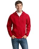 Jerzees Men's Big Front Pocket Full-Zip Hooded Drawcord Sweatshirt. 993M