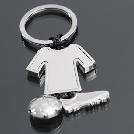 C.S. Keyrings – CS1022 – Schlüsselanhänger “Fussball, Trikot & Schuh” aus Metall inkl. Geschenkbox