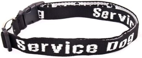 barkOutfitters Service Dog Collar - Medium (Black, Medium)
