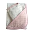 Tadpoles Basics Pink Gingham Towel with Bath Mitt