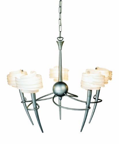 Eurofase CH-5VIO-34 Viola 5-Light Chandelier Crackled SilverFrost