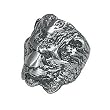 Lion Head Solid Pewter Ring