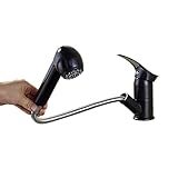 Rozin 洗面所 台所用 蛇口 オイルは青銅をこすり キッチン用 じゃぐち 混合水栓 任意の角度回転可能