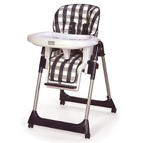 Chicco Mamma High Chair - White Checks