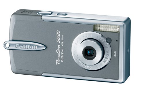 Canon Powershot SD20 5MP Ultra Compact Digital Camera (Zen Grey)