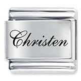 Name Christen Italian Charms Bracelet Link