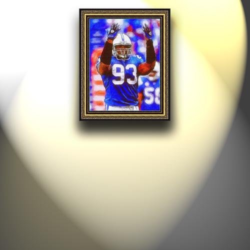 Completely Handpainted American Football Sport Painting, Custom Order FL7440, Oil on Canvas, with Option to Paint Jerry, Brett & Co. from Any Other Favorite Photograph or Picture, Unframed, Size 19'' x 23